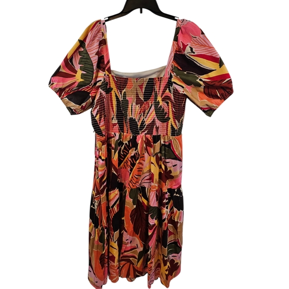 Crystal Sky Size 3X Tropical Print Long Maxi Dress Multi-Color - Picture 4 of 7